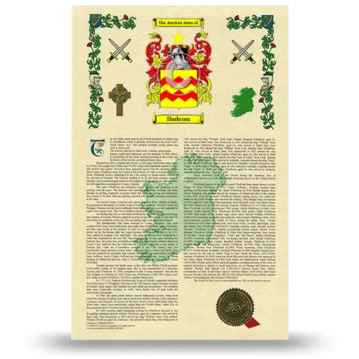 Harkcom Armorial History with Coat of Arms
