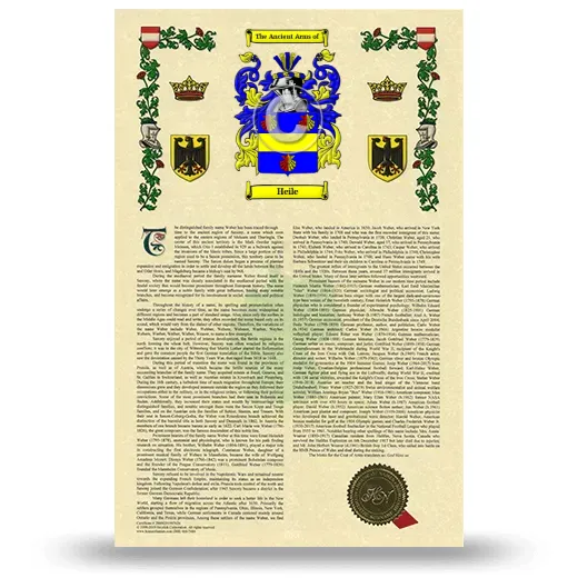 Heile Armorial History with Coat of Arms