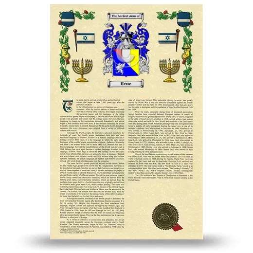 Hesse Armorial History with Coat of Arms