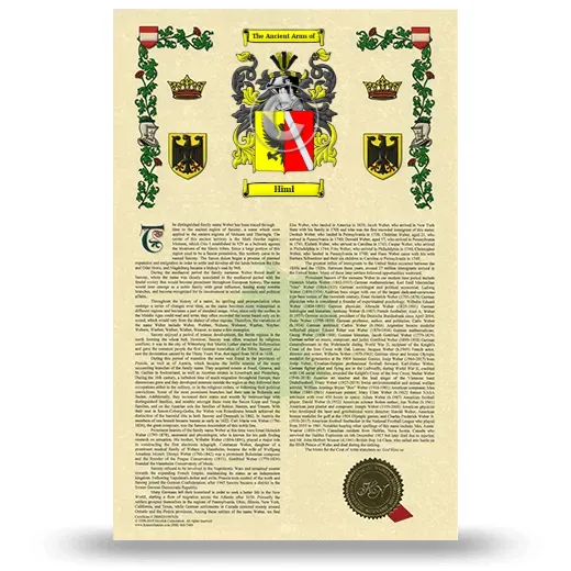Himl Armorial History with Coat of Arms