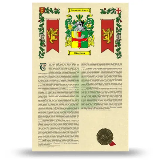 Hingham Armorial History with Coat of Arms