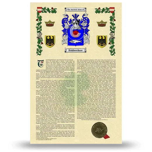 Hohlweckare Armorial History with Coat of Arms