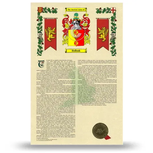 Holloak Armorial History with Coat of Arms