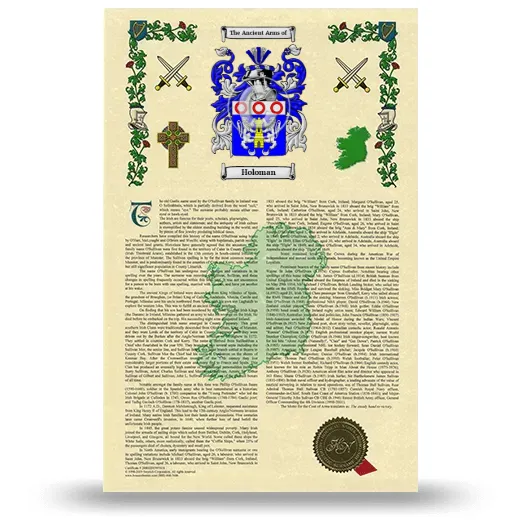 Holoman Armorial History with Coat of Arms
