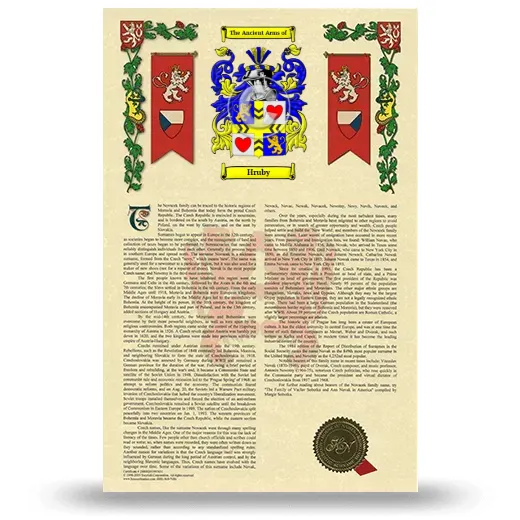 Hruby Armorial History with Coat of Arms