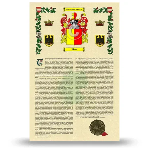 Iffan Armorial History with Coat of Arms
