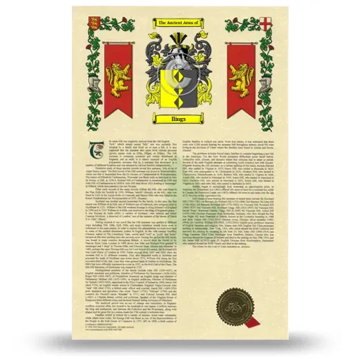 Ilings Armorial History with Coat of Arms