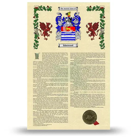 Isherwood Armorial History with Coat of Arms