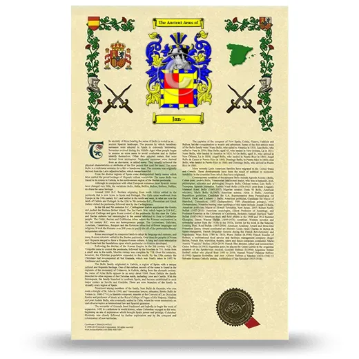 Jan-- Armorial History with Coat of Arms