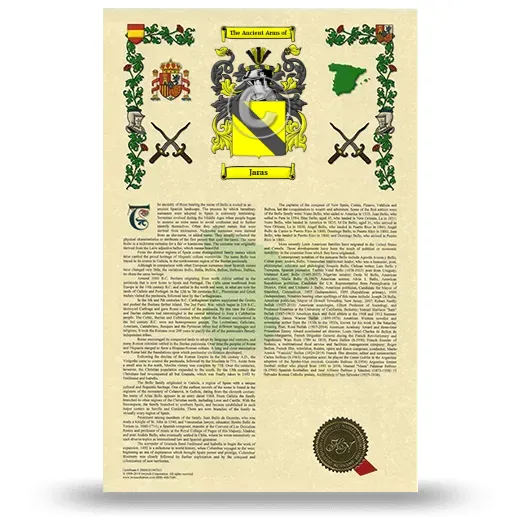 Jaras Armorial History with Coat of Arms