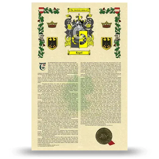Kagel Armorial History with Coat of Arms