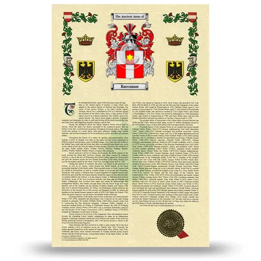 Karczmar Armorial History with Coat of Arms