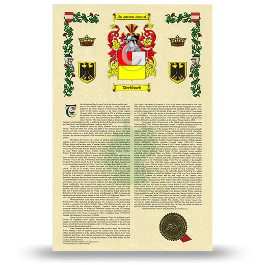 Kirchbach Armorial History with Coat of Arms