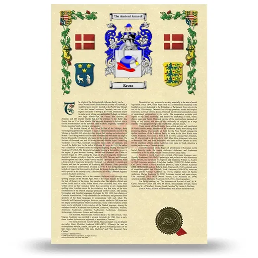 Kross Armorial History with Coat of Arms