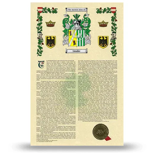 Länder Armorial History with Coat of Arms