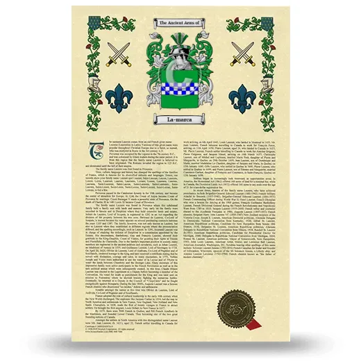 La-marca Armorial History with Coat of Arms