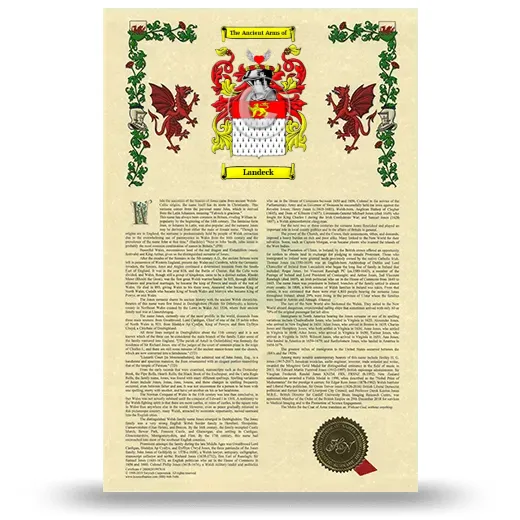 Landeck Armorial History with Coat of Arms