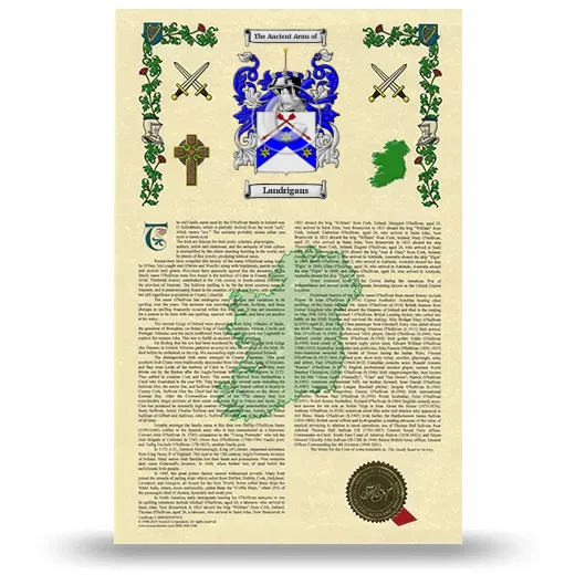 Landrigans Armorial History with Coat of Arms