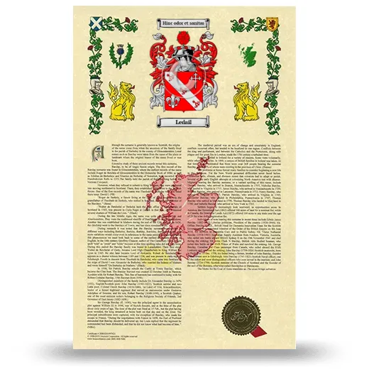 Ledail Armorial History with Coat of Arms