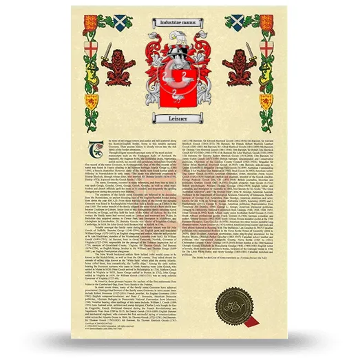 Leisner Armorial History with Coat of Arms