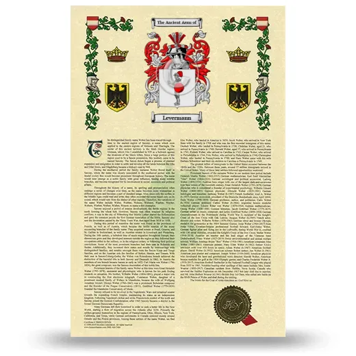 Levermann Armorial History with Coat of Arms