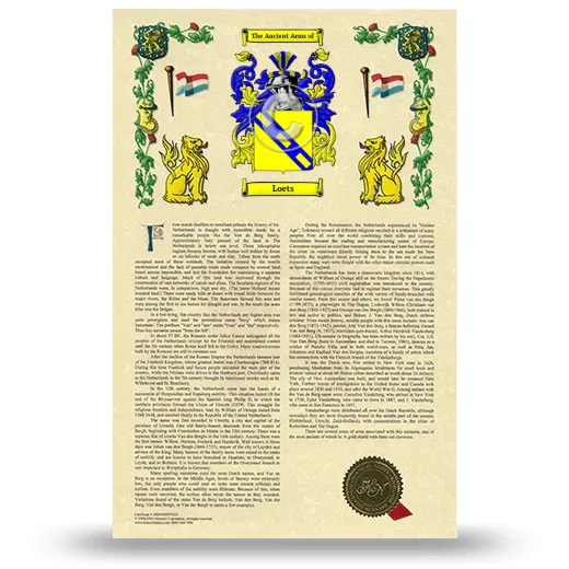 Loets Armorial History with Coat of Arms