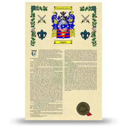 Lugues Armorial History with Coat of Arms