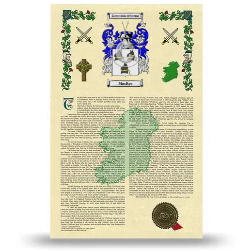 MacKye Armorial History with Coat of Arms