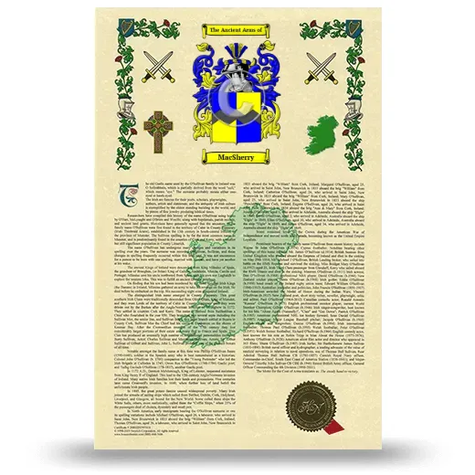 Macsherry Armorial History with Coat of Arms