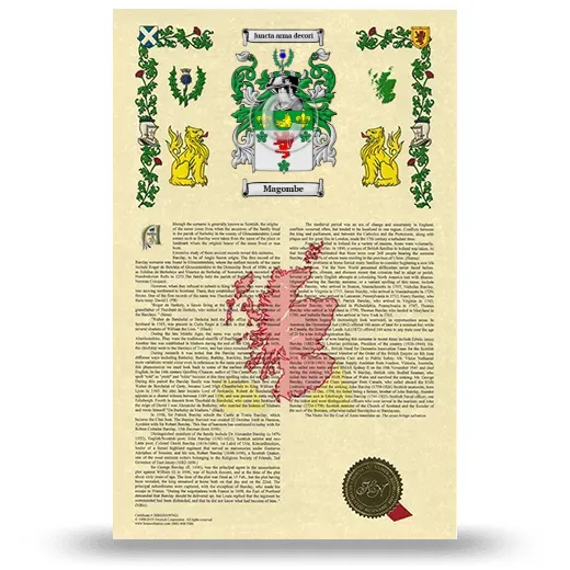 Magombe Armorial History with Coat of Arms