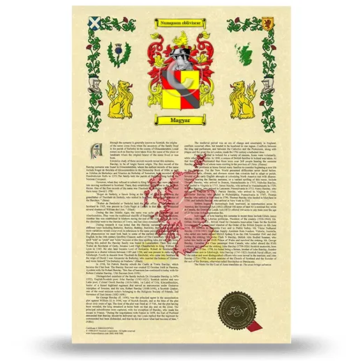 Magyar Armorial History with Coat of Arms