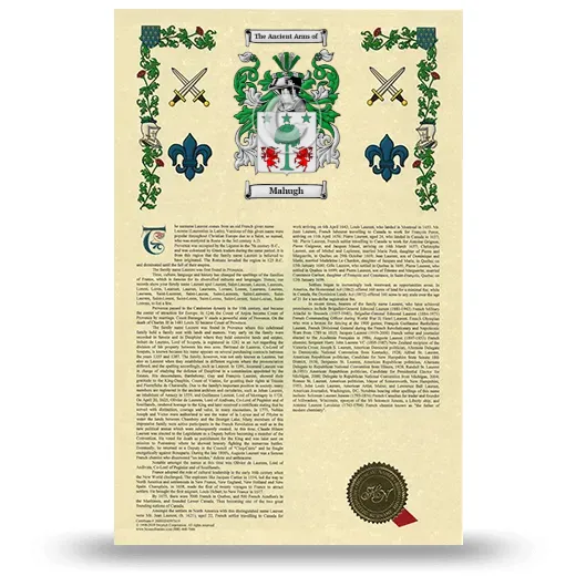Mahugh Armorial History with Coat of Arms