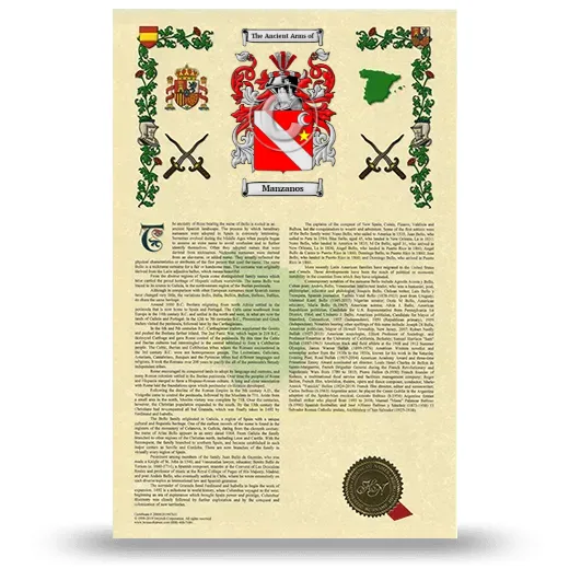Manzanos Armorial History with Coat of Arms