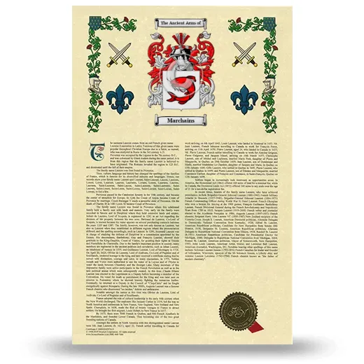 Marchains Armorial History with Coat of Arms