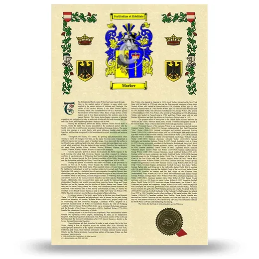 Marker Armorial History with Coat of Arms