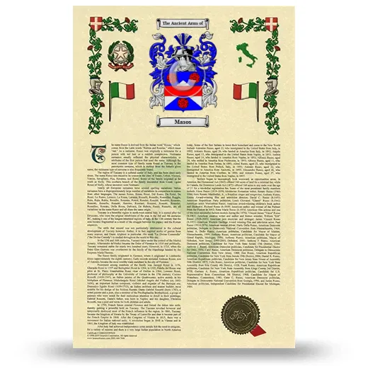 Masos Armorial History with Coat of Arms