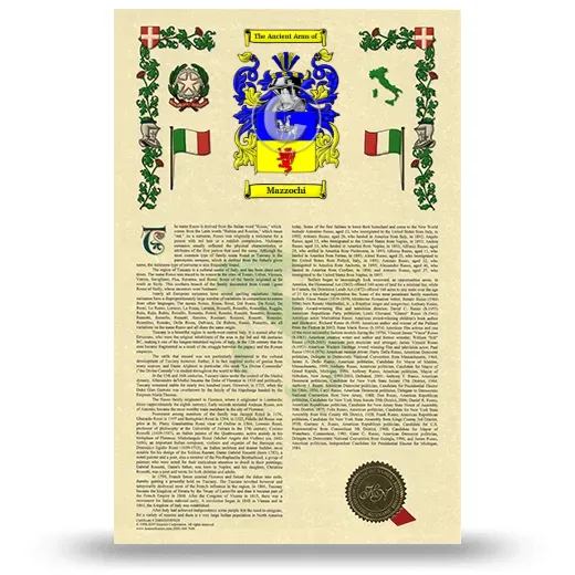 Mazzochi Armorial History with Coat of Arms