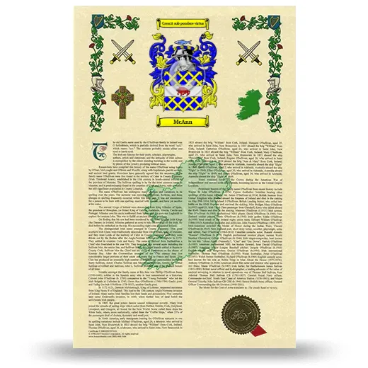 McAnn Armorial History with Coat of Arms