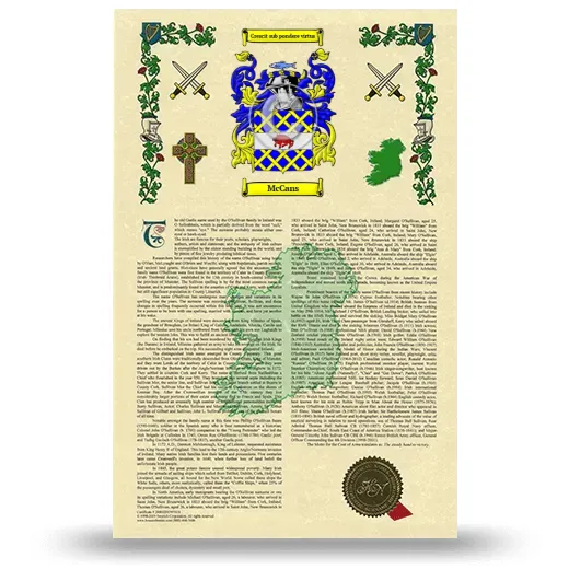 McCans Armorial History with Coat of Arms