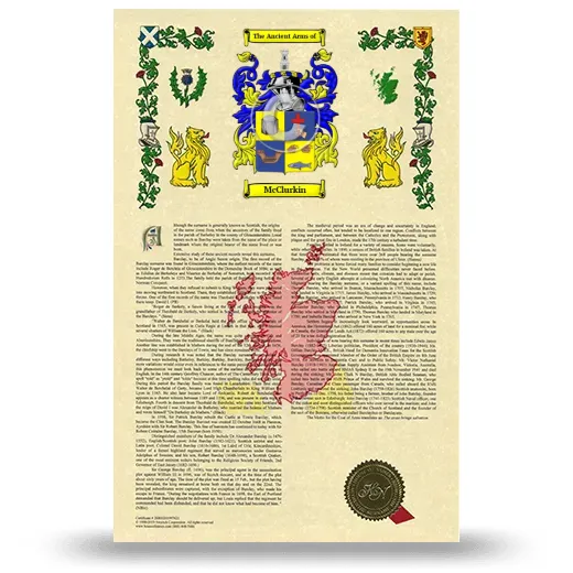 McClurkin Armorial History with Coat of Arms