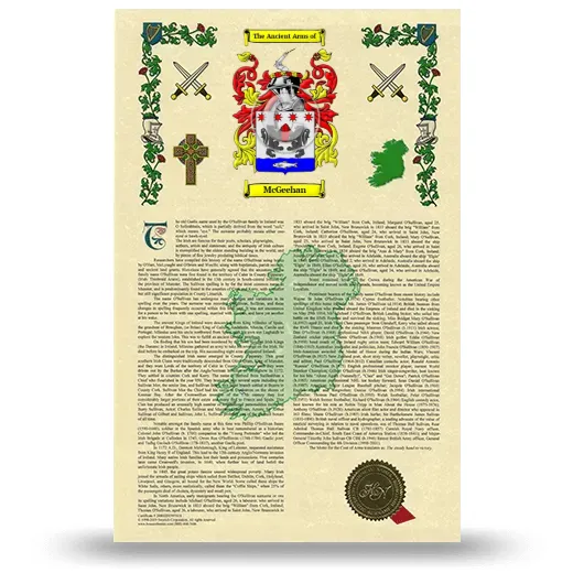 McGeehan Armorial History with Coat of Arms