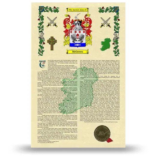 McGeown Armorial History with Coat of Arms