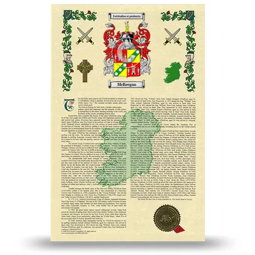 McKeegan Armorial History with Coat of Arms