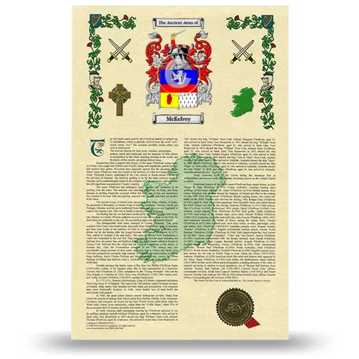 McKelvey Armorial History with Coat of Arms