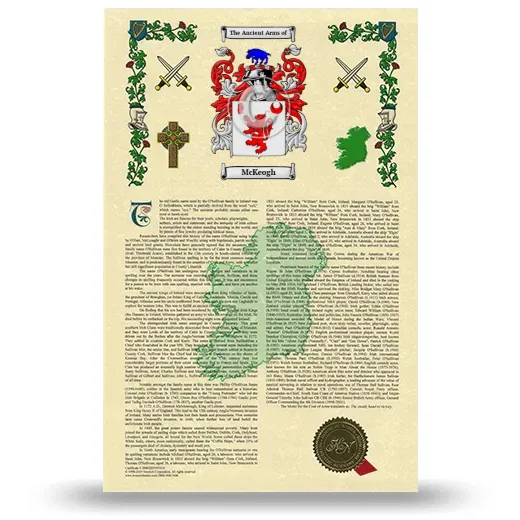 McKeogh Armorial History with Coat of Arms