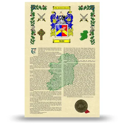 McKil Armorial History with Coat of Arms