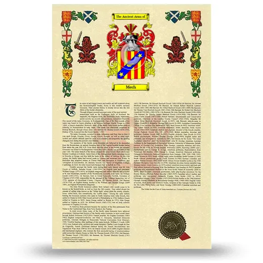 Mech Armorial History with Coat of Arms