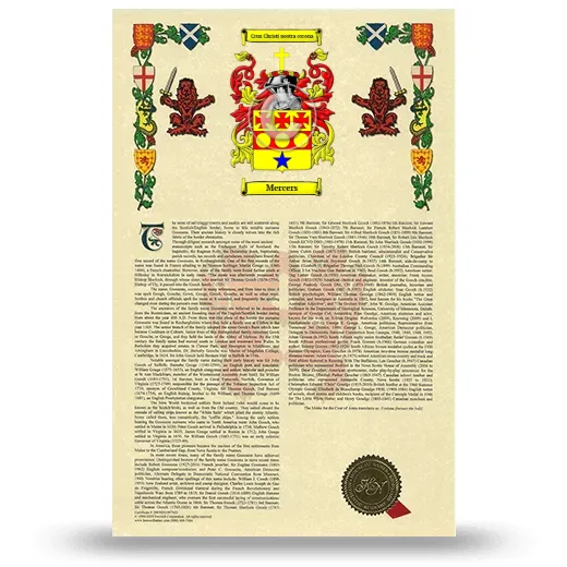 Mercers Armorial History with Coat of Arms
