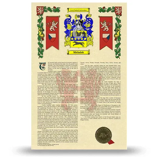 Michalak Armorial History with Coat of Arms