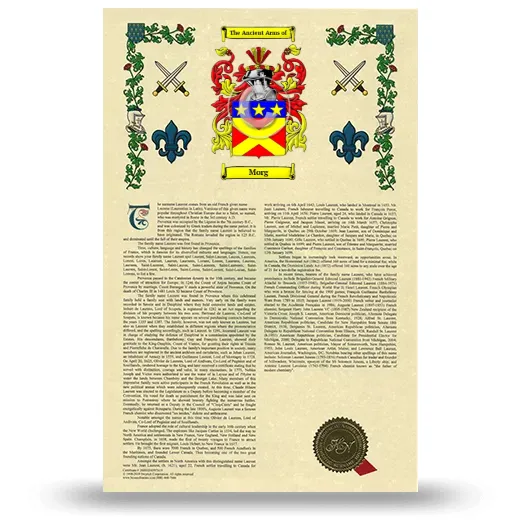 Morg Armorial History with Coat of Arms